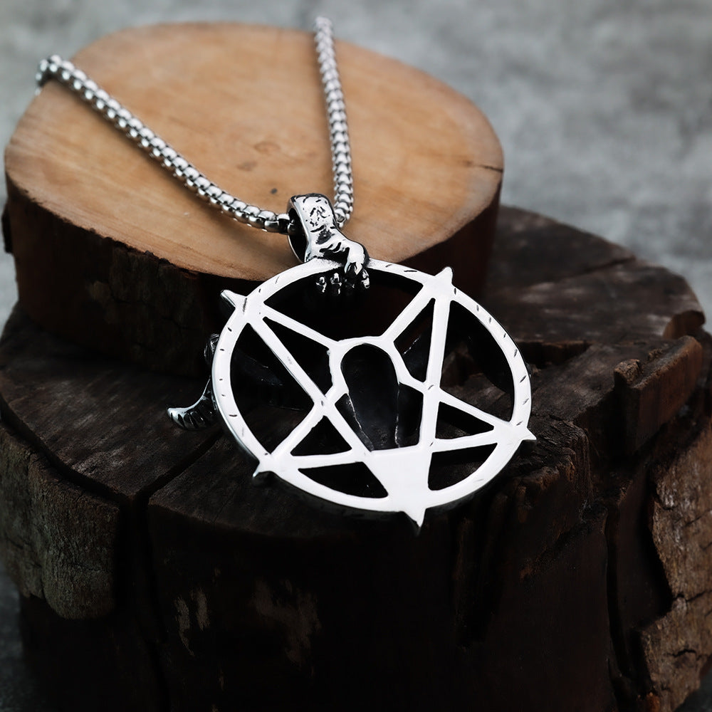 Cross-Border Satan Sheephead Hexagram Men's Pendant Steel