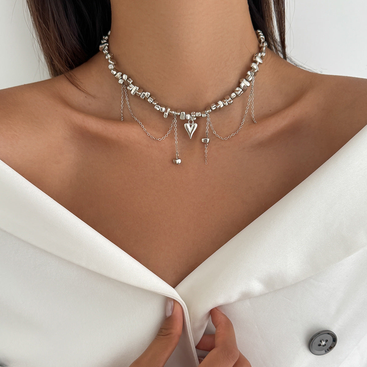 Planderful Vienna Verve Necklace – Elegant Multi-Layer Choker Design