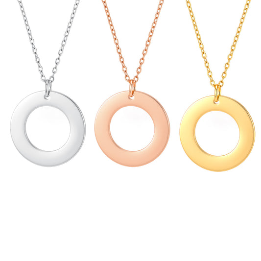 Internet Celebrities Cold Wind Collarbone Chain Stainless Steel Flat Cross Chain Light Necklace
