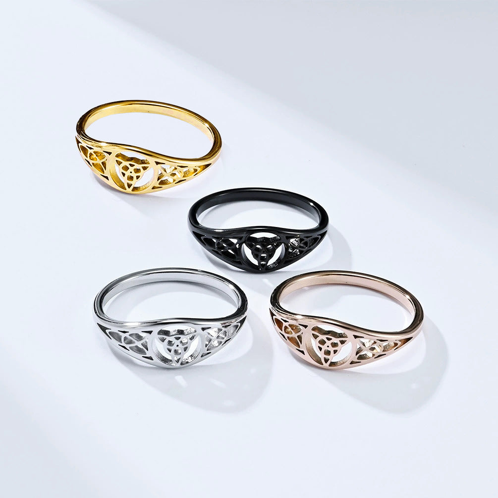Steel Ring – Elegant Nordic Viking Knot Ring