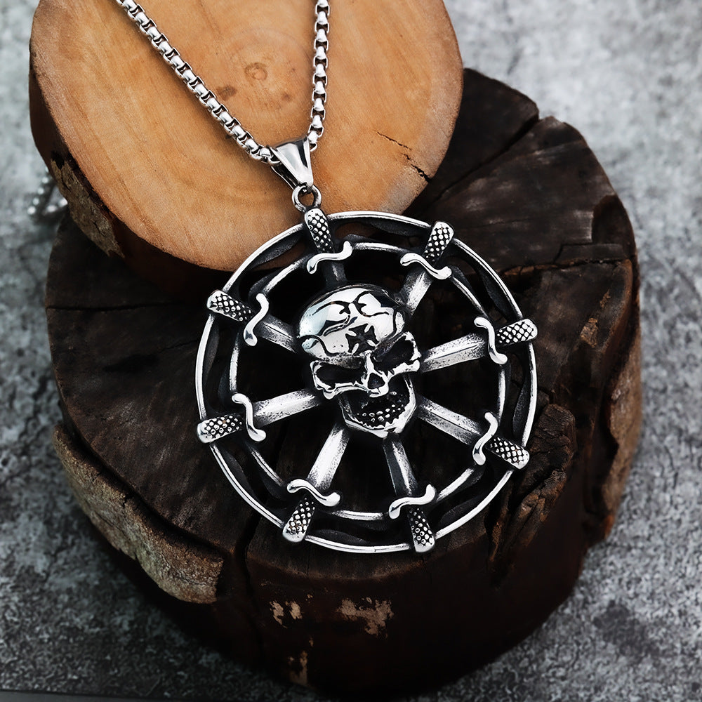 Cross-Border Nordic Viking Pendant Skull Rudder Jewelry