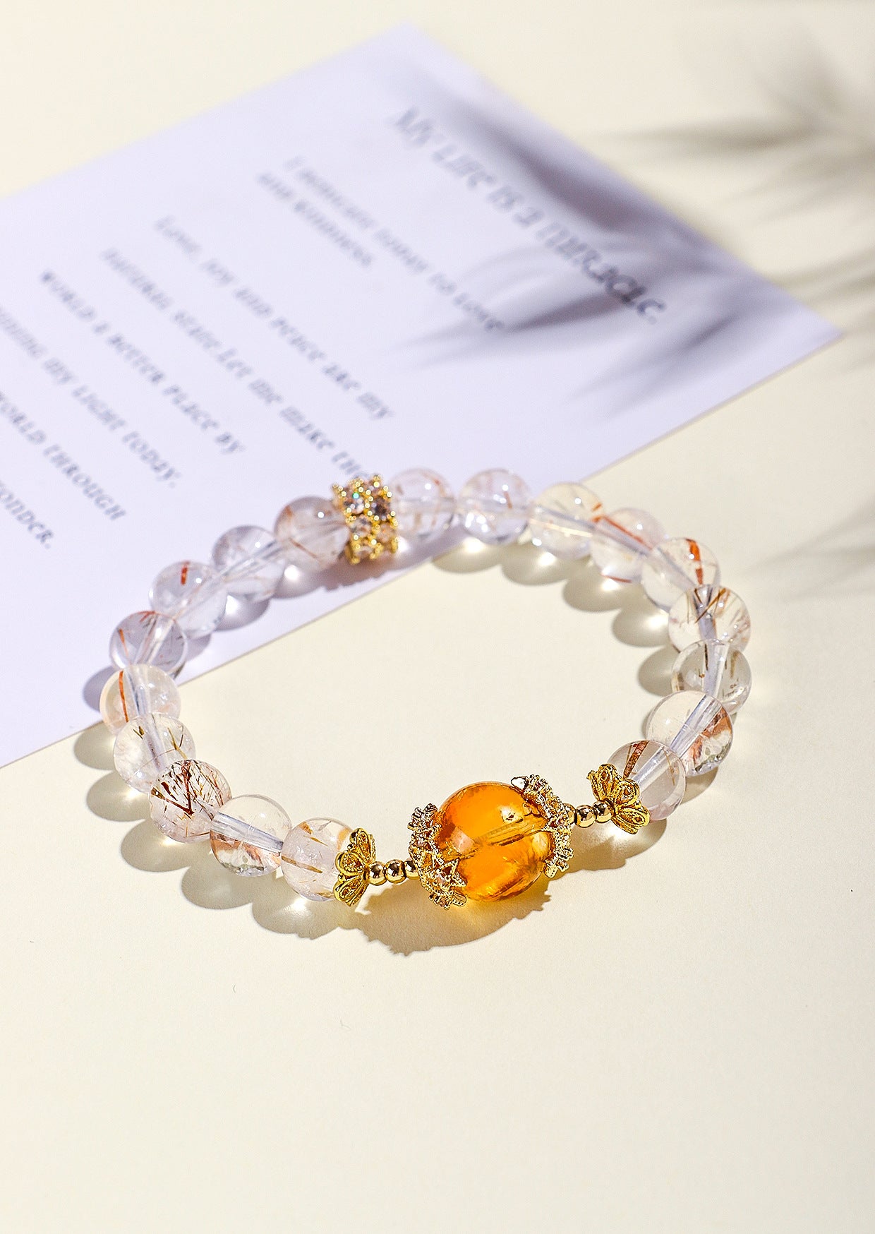 Planderful Fortune's Favor Bracelet – High-End Citrine and Super Seven Design