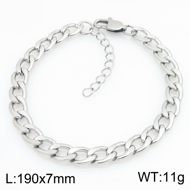 Minimalist Figaro Chain Stainless Steel Bracelet – Unisex Nk Chain Adjustable Handmade
