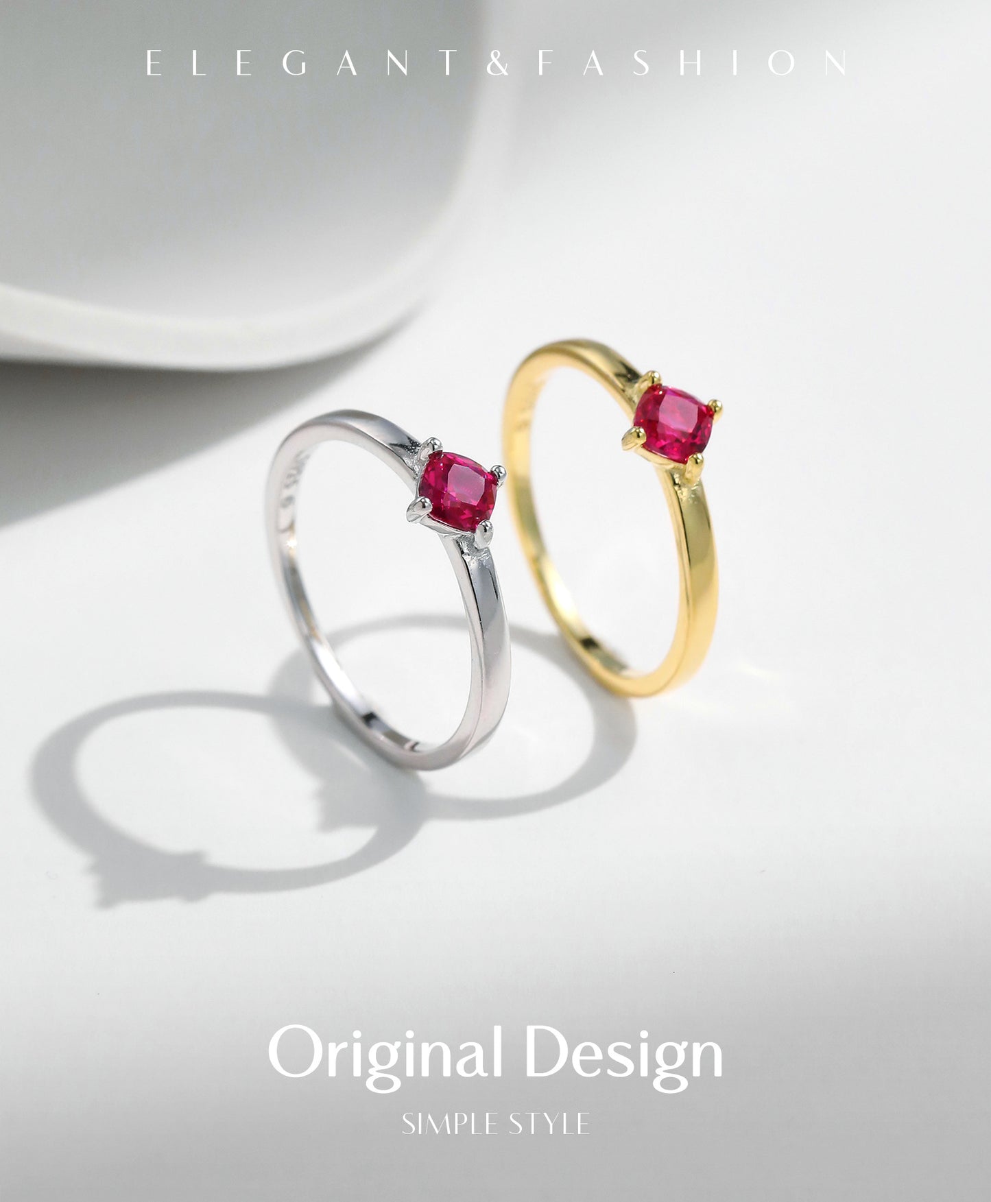 Planderful Gala Fireworks Ring – Elegant Sterling Silver with Zircon Accent