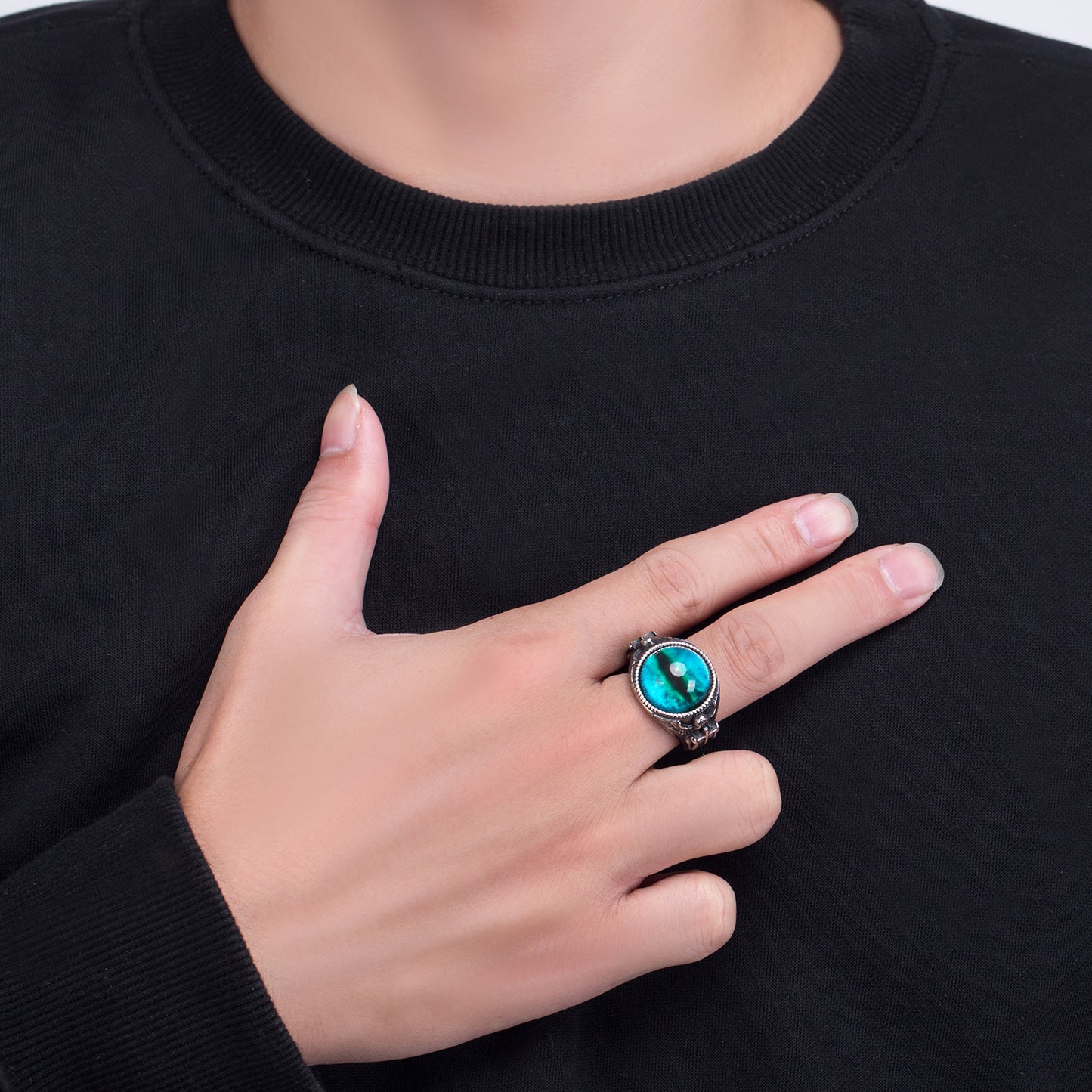 Steel Ring – Vintage Ghost Claw Evil Eye Three-Color Mens Streetwear Ring Inspired By European And American Retro Trends