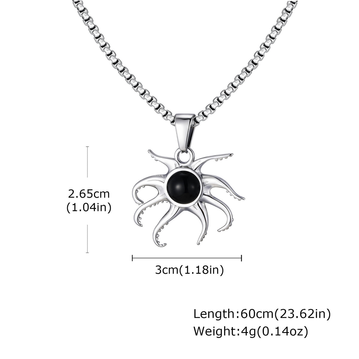 Black Stainless Steel Pendant for Men