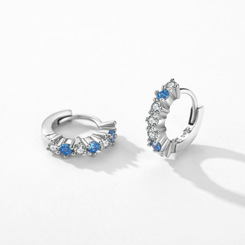 Niche Design Sterling Silver Zircon Earrings