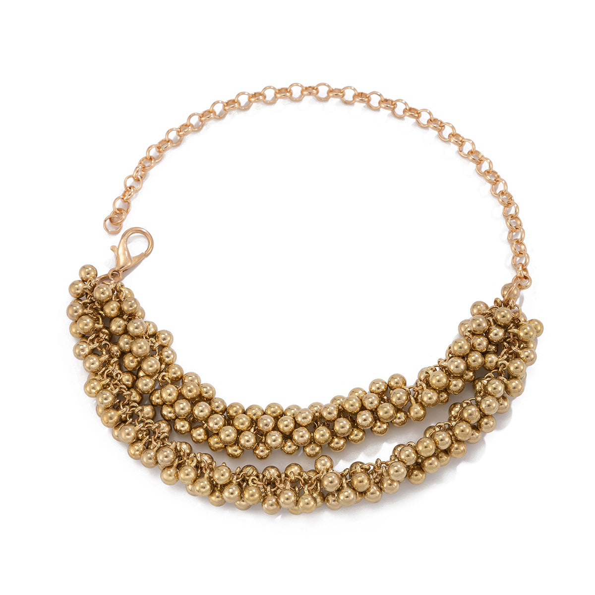 Oversized Round Bead Drop Necklace