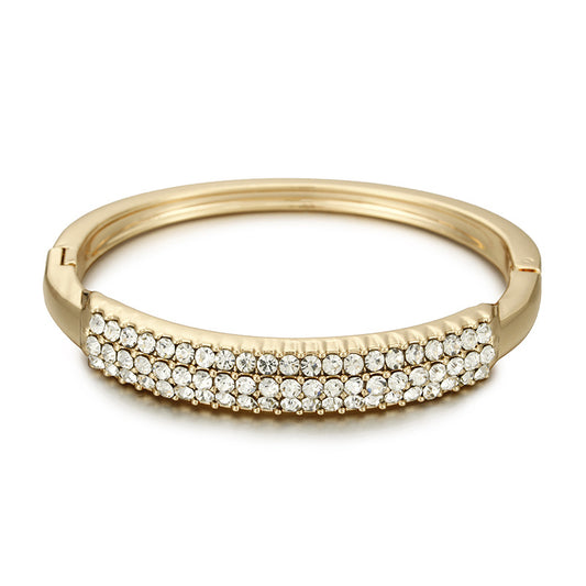 Luxurious Vienna Verve Alloy Bracelet - Elegant Cross-border 18k Gold Jewelry