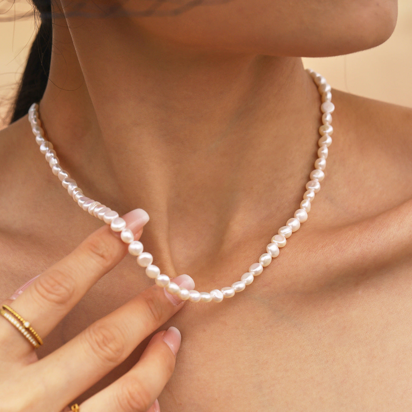 Planderful Freshwater Pearl Necklace Light Luxury Women