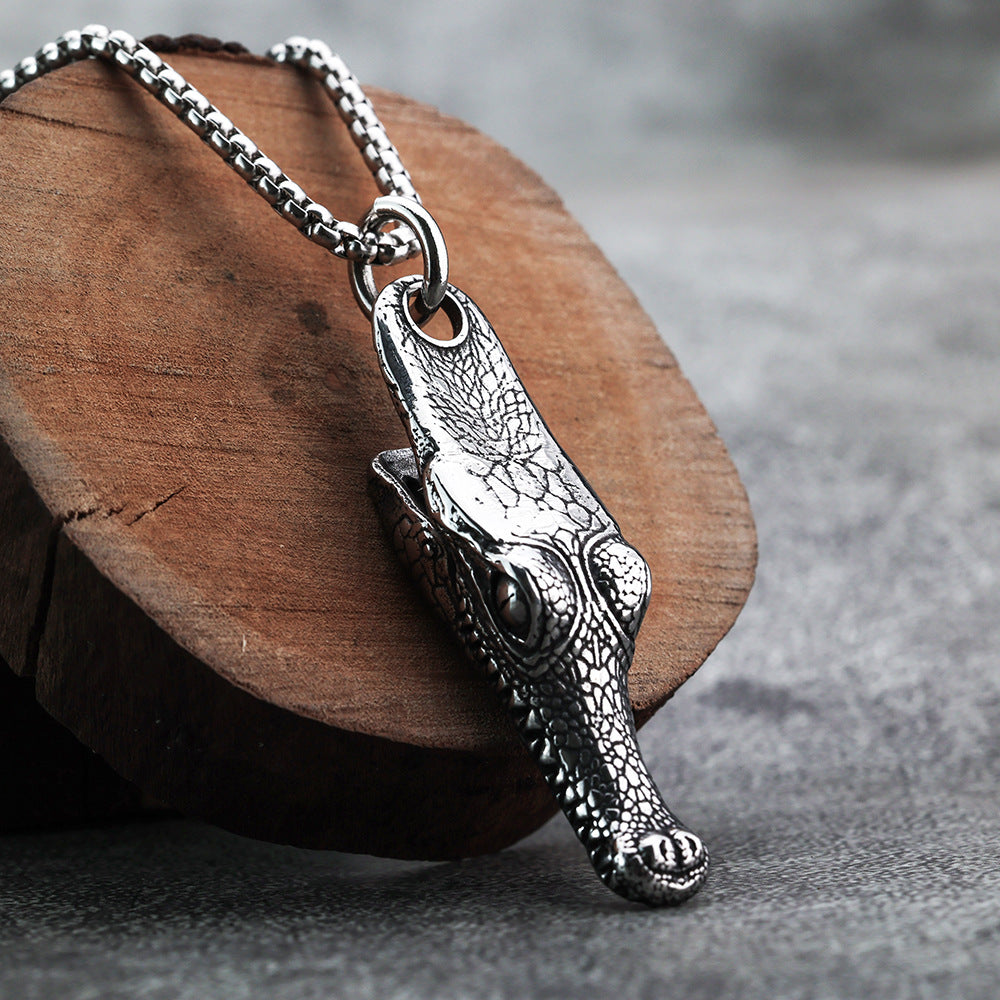 Vintage Animal Stainless Steel Men's Pendant Necklace