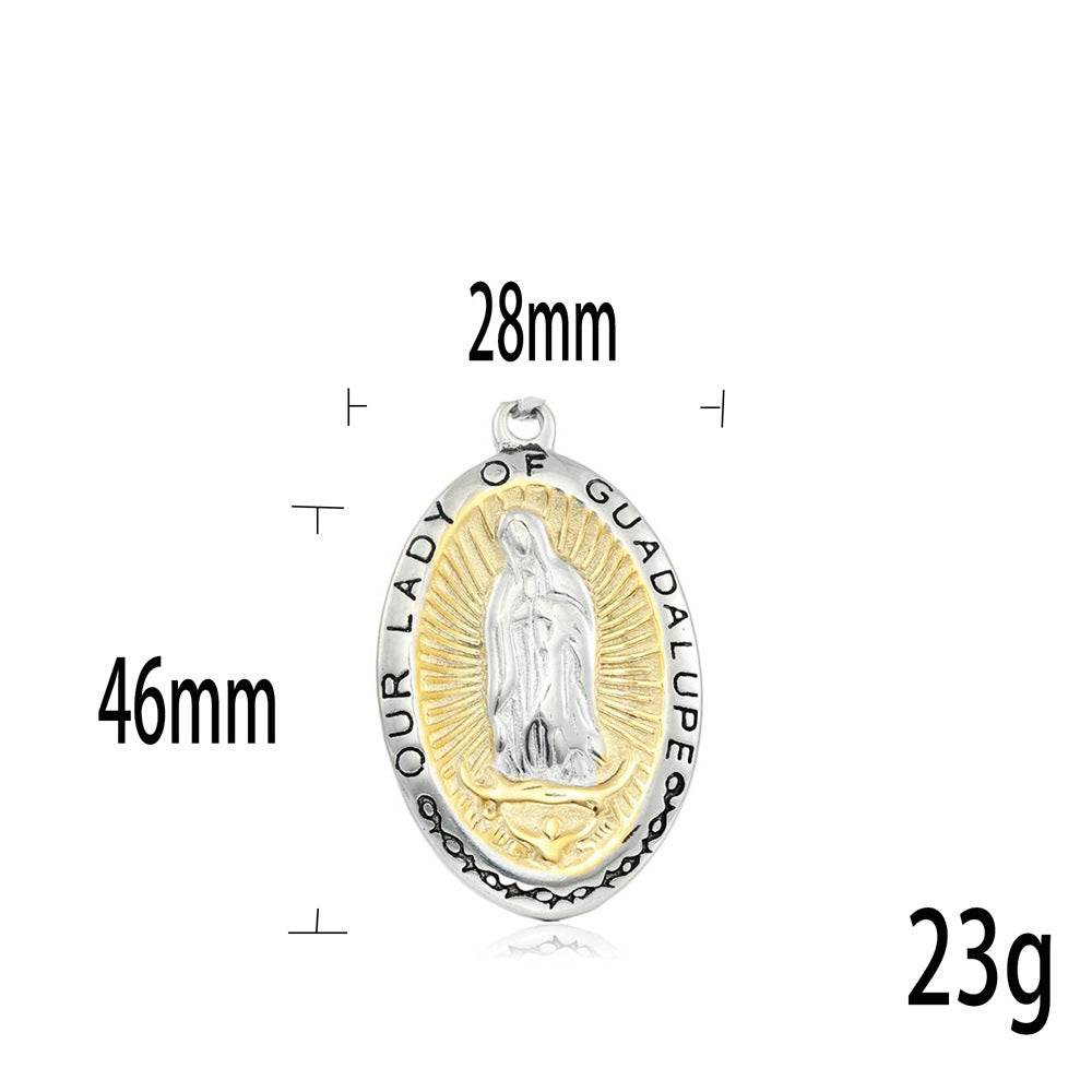 European And American Stainless Steel Portrait Pendant