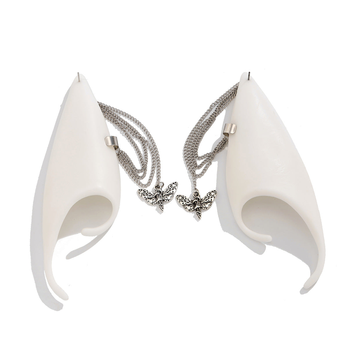 Planderful Elf Ear Clip Earrings No Ear Holes With Rubber Clips Vienna Verve Dual Purpose Chain Fringe For Trendsetters