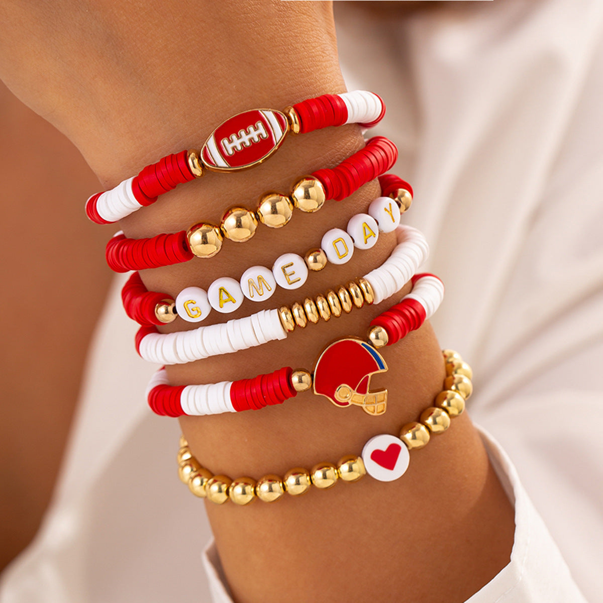 Planderful Vienna Verve Bracelet Set – Stylish Football Pendant Design