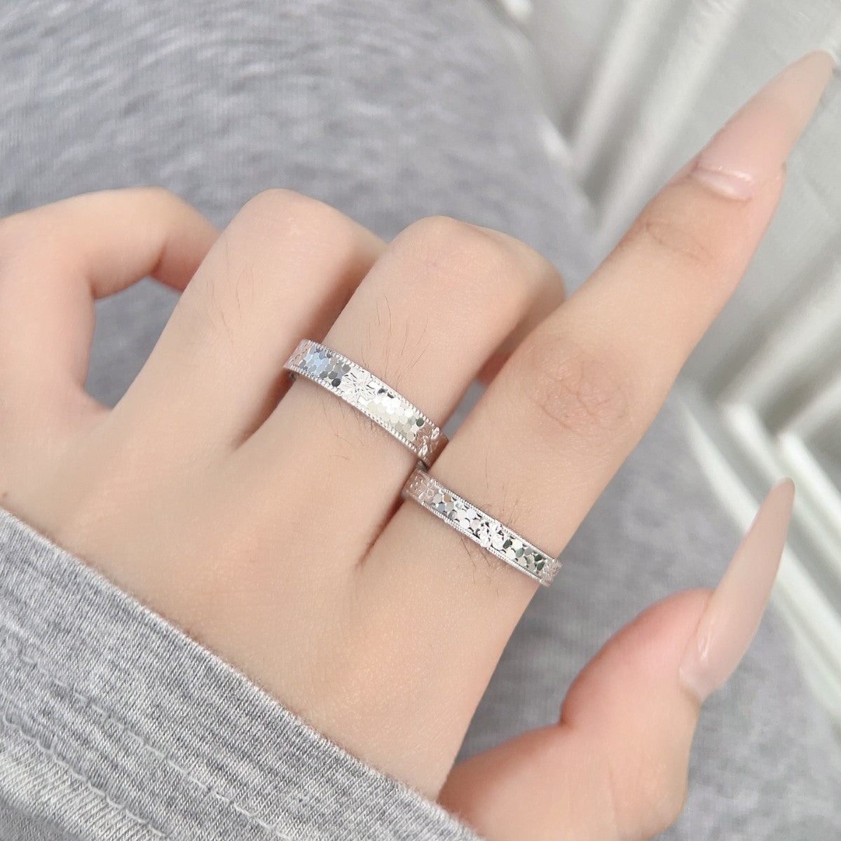 Sparkling Petals S925 Sterling Silver Ring