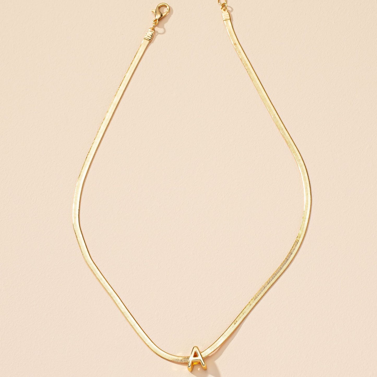 Letter A Pendant Chain Necklace - Vienna Verve Collection