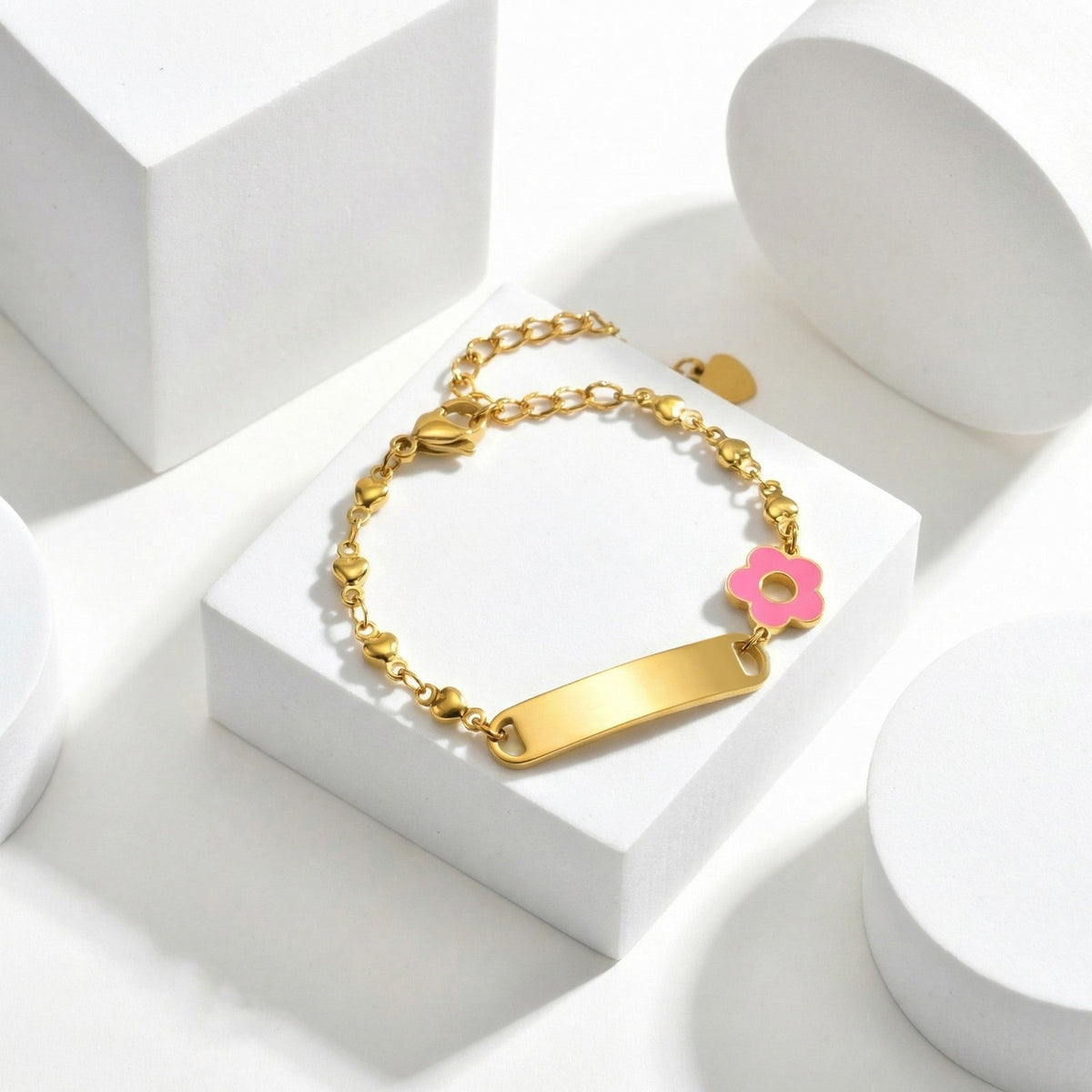 Heart Flower Stainless Steel Bracelet