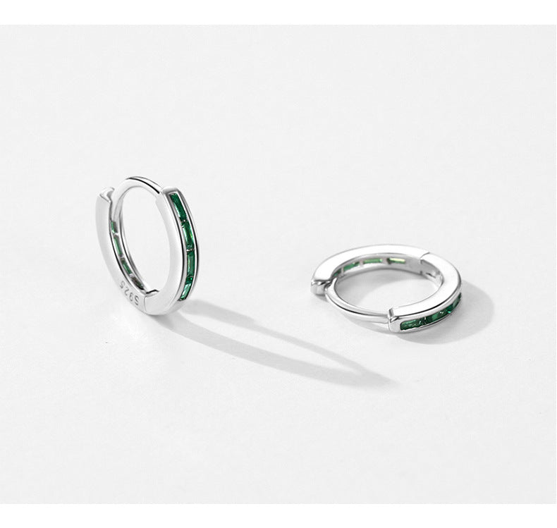 925 Sterling Silver Colored Zircon Earrings