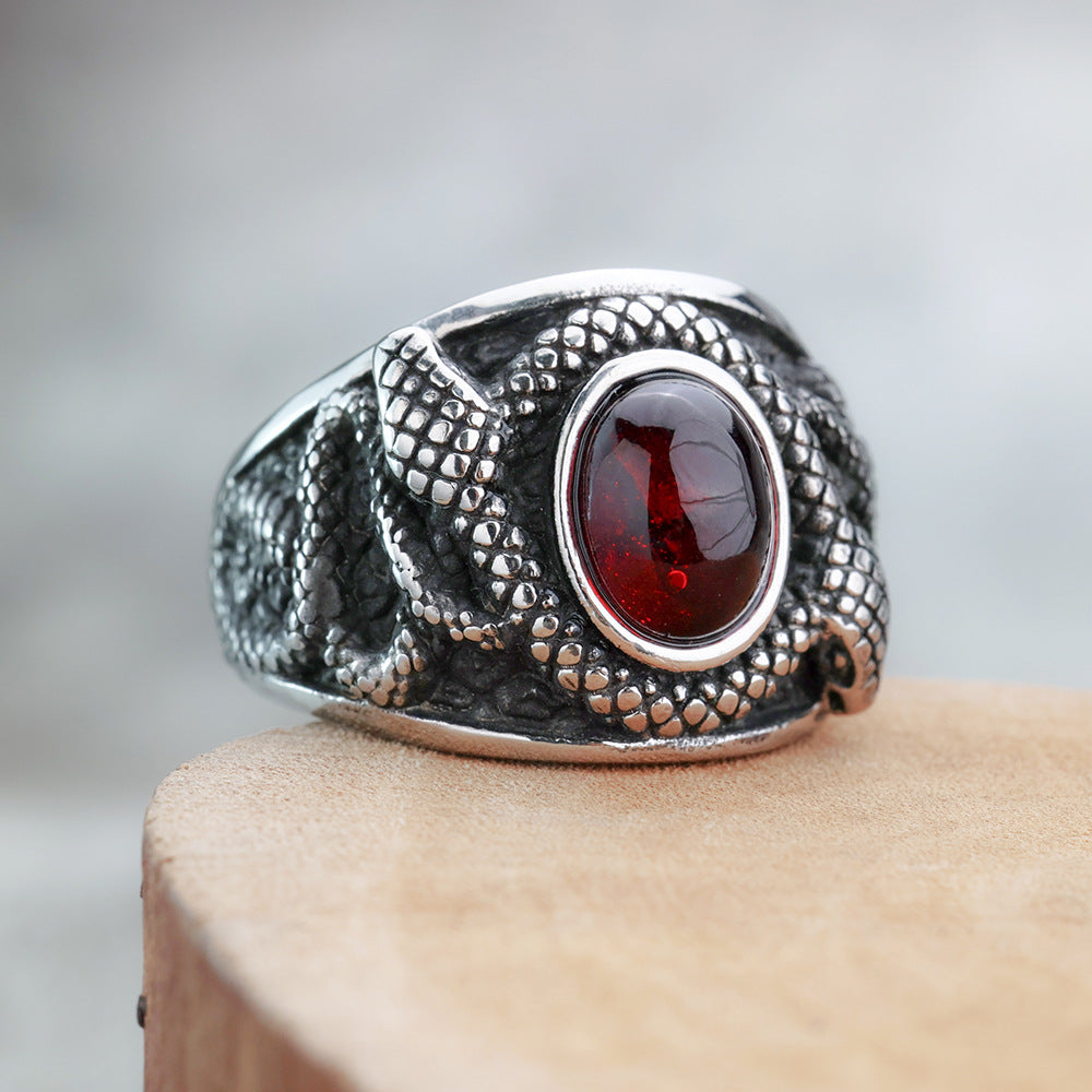 European And American Retro Stainless Steel Men's Ring