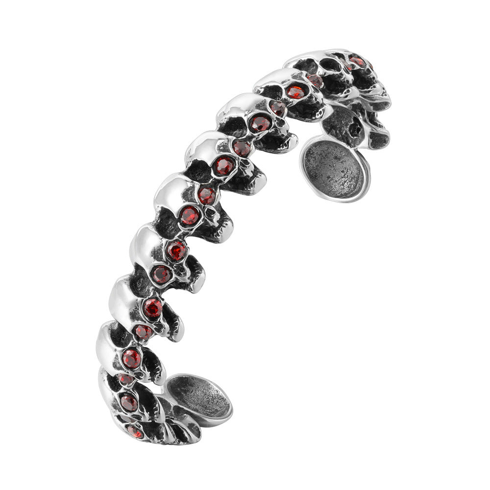 Planderful Everyday Genie – European and American Retro Skull Men's Titanium Steel Bracelet