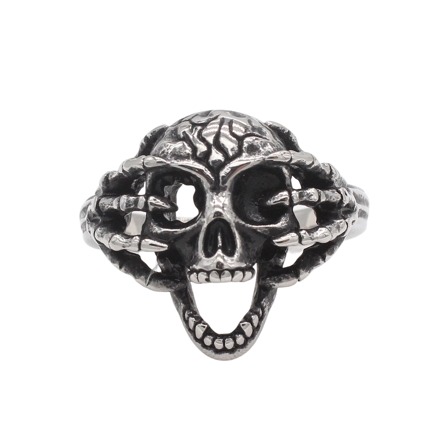 Planderful Jewelry Vintage Skull Ring For Men In Titanium Steel With European American Flair And Modern Edge