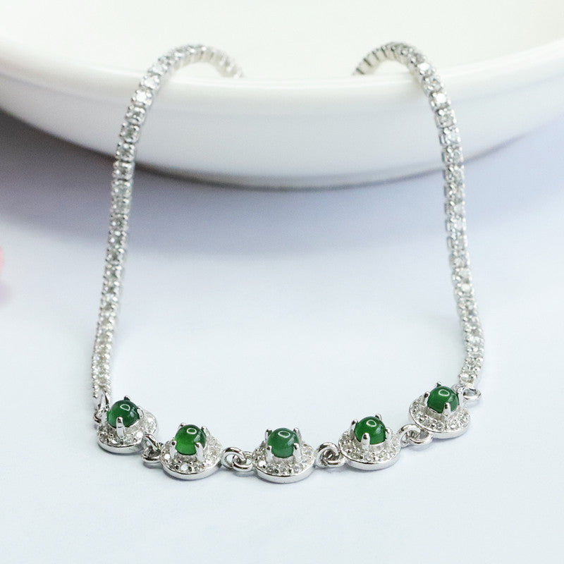 Jadeite Pavé-Style Bracelet