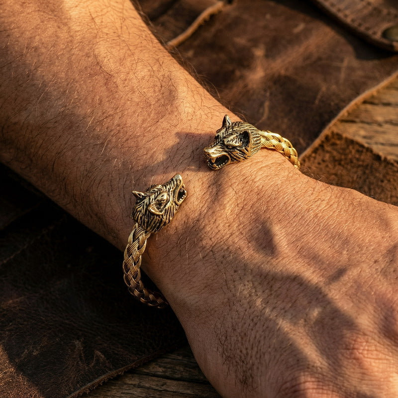Stainless Steel Skull Open Men's Bracelet – Punk Bracelet.
