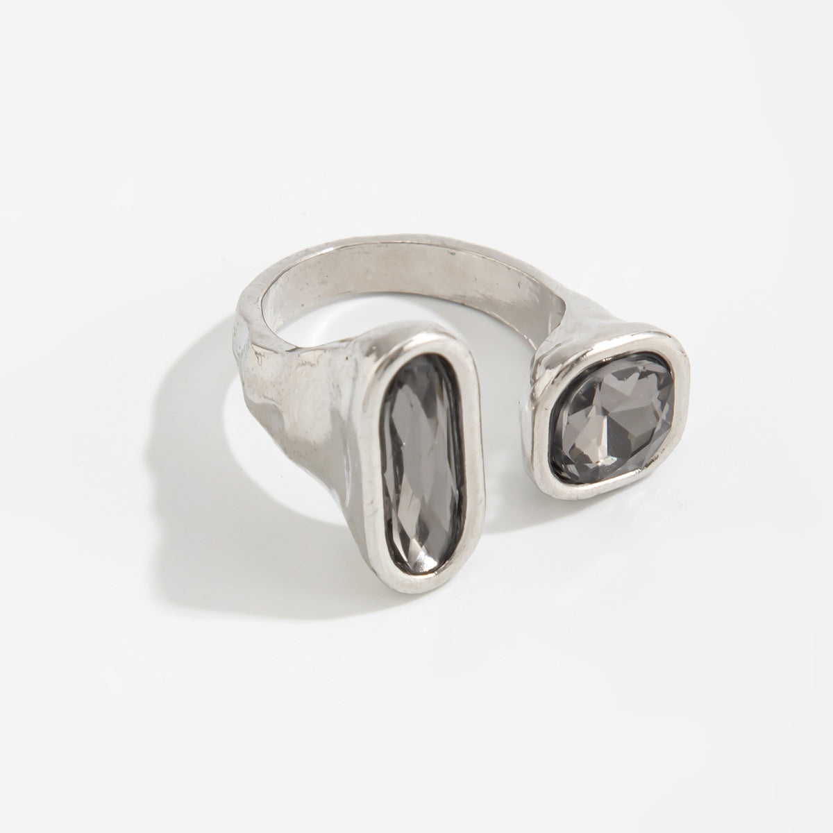 Black Acrylic Ring Planderful Vienna Verve For Minimalist Women Geometric Square Statement Jewelry
