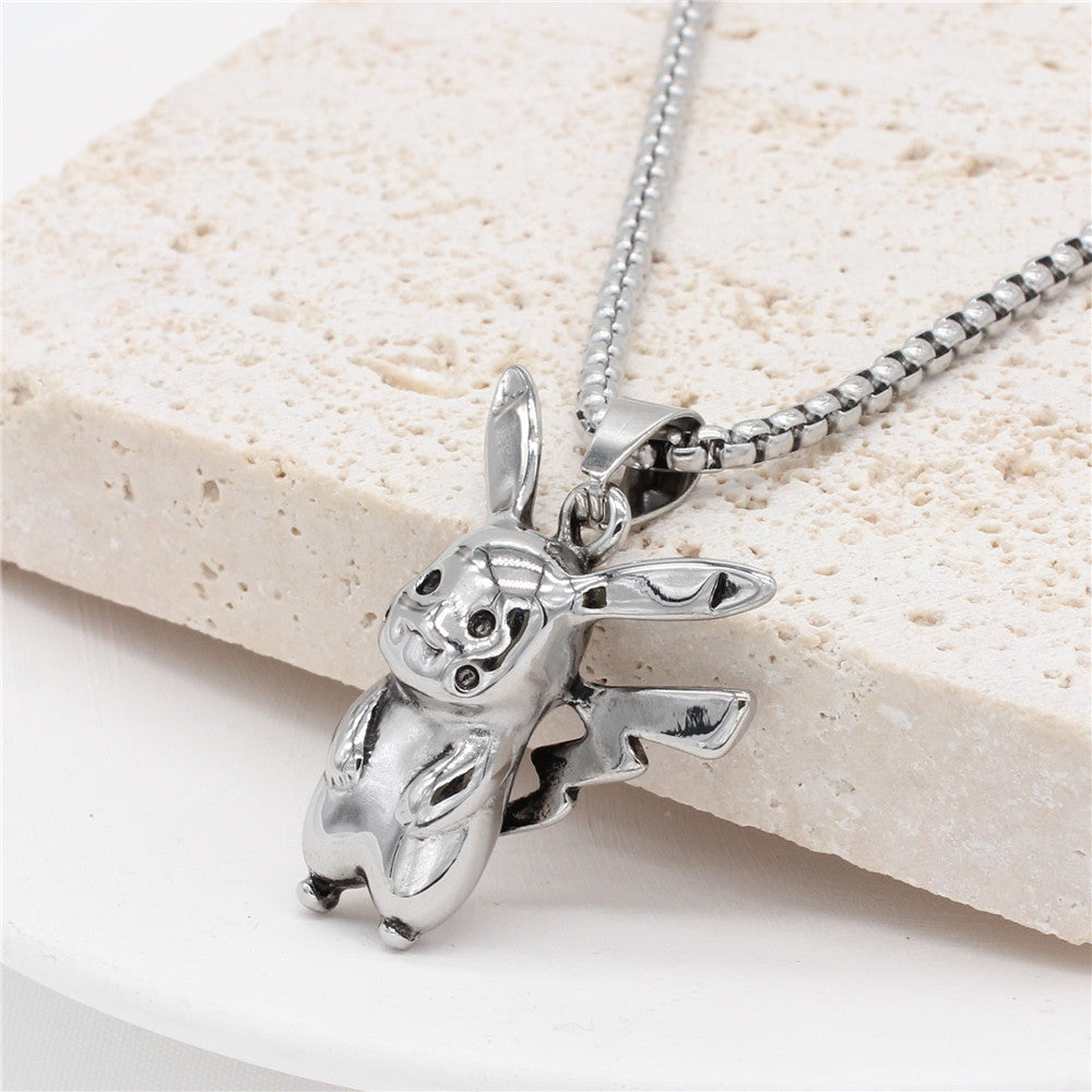 Planderful Pokemon Titanium Steel Pendant Premium for Unisex Fans Cartoon Anime Jewelry Protection Charm