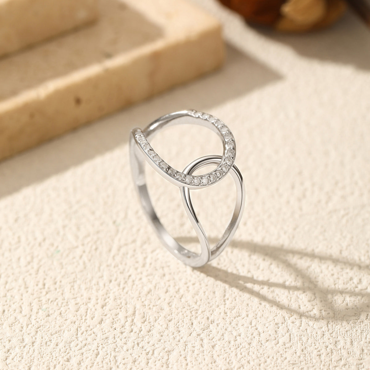 925 Sterling Silver Interwoven Double Band