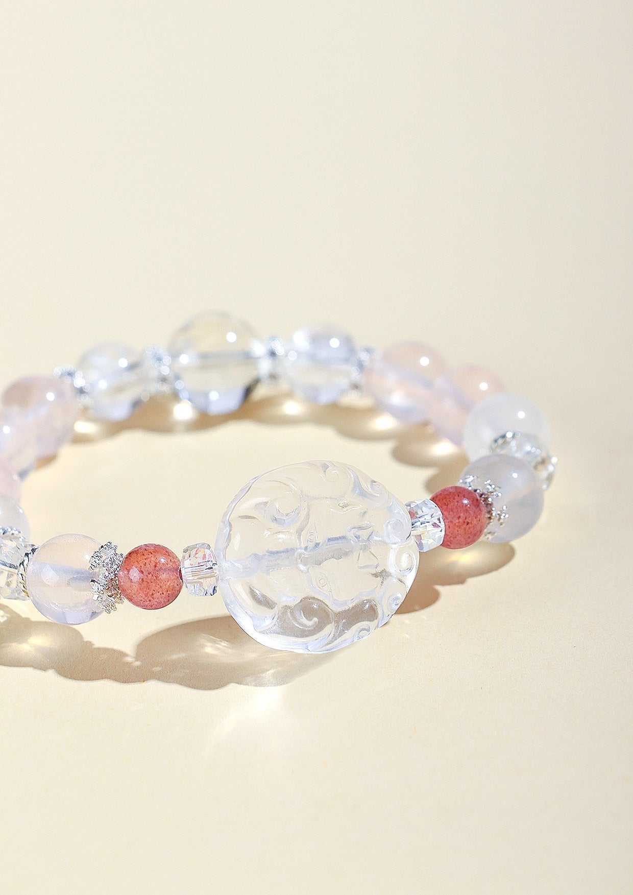 Planderful Fortune's Favor Bracelet – Elegant Pink Crystal Design