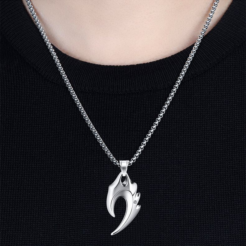 Planderful Jewelry Wolf Tooth Necklace Titanium