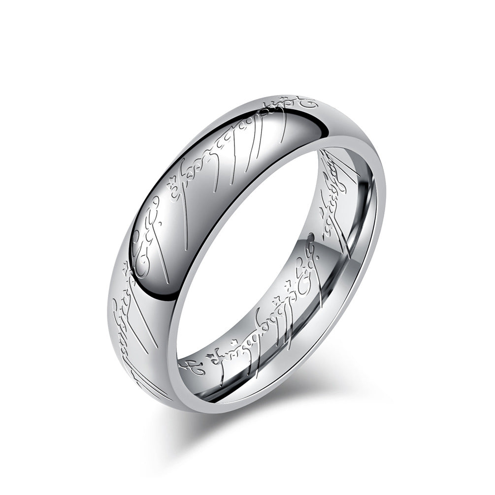 Steel Ring – Vintage Lord Of The Rings Inspired