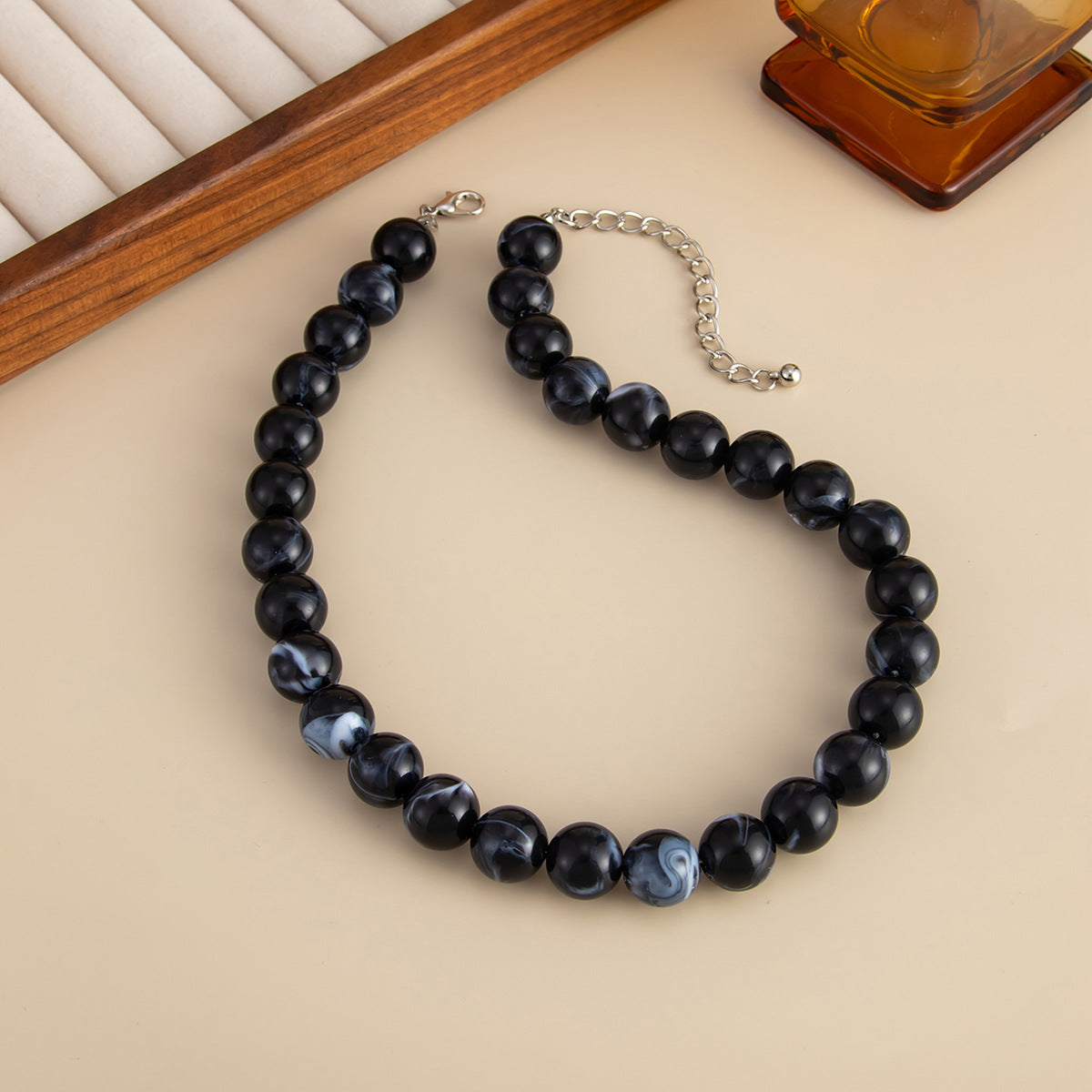 Dopamine-Color Beaded Choker