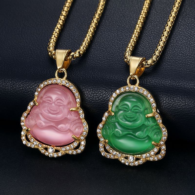 Zircon Necklace - Elegant Buddha Pendant Spiritual Jewelry Everyday Genie Collection Planderful