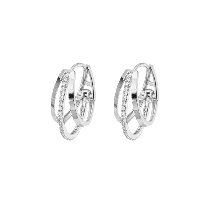 Earrings Women's Sterling Silver Premium 925 Zircon Wholesale
