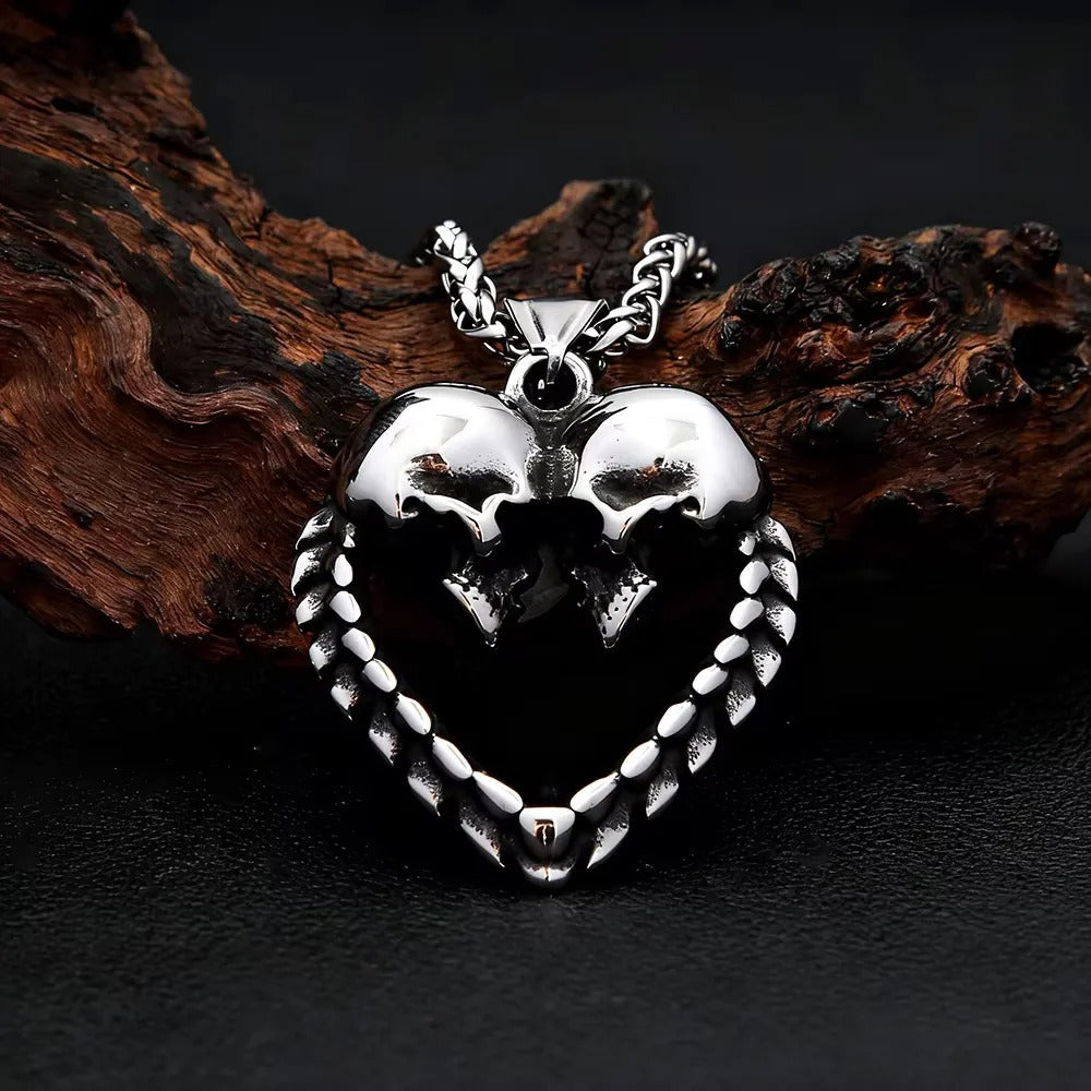 Vintage Skull Stainless Steel Men's Pendant Necklace