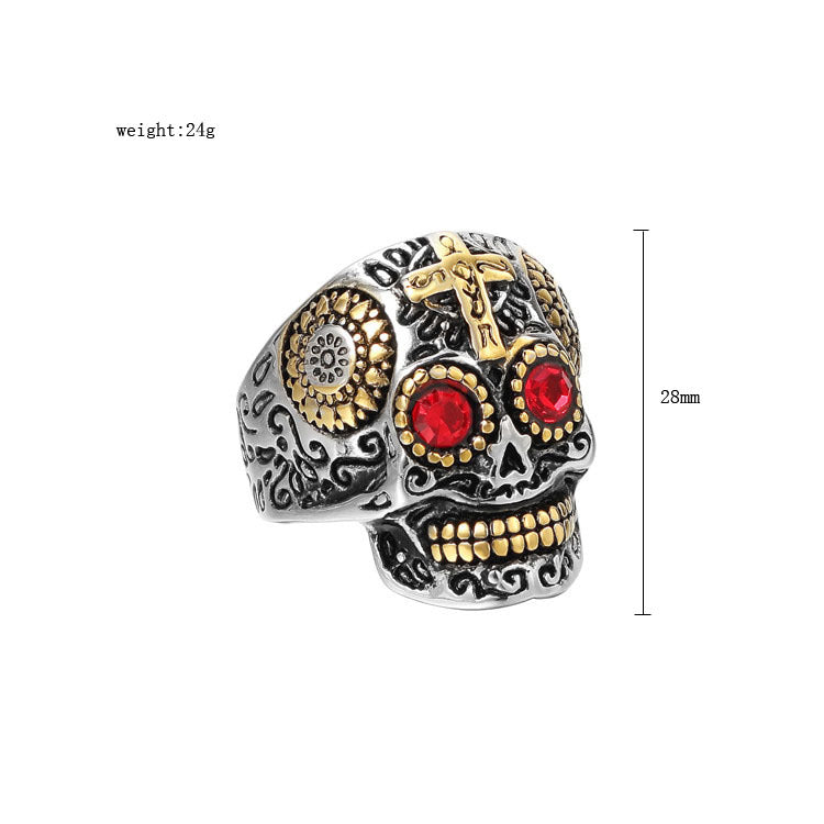 Titanium Steel Skull Ring