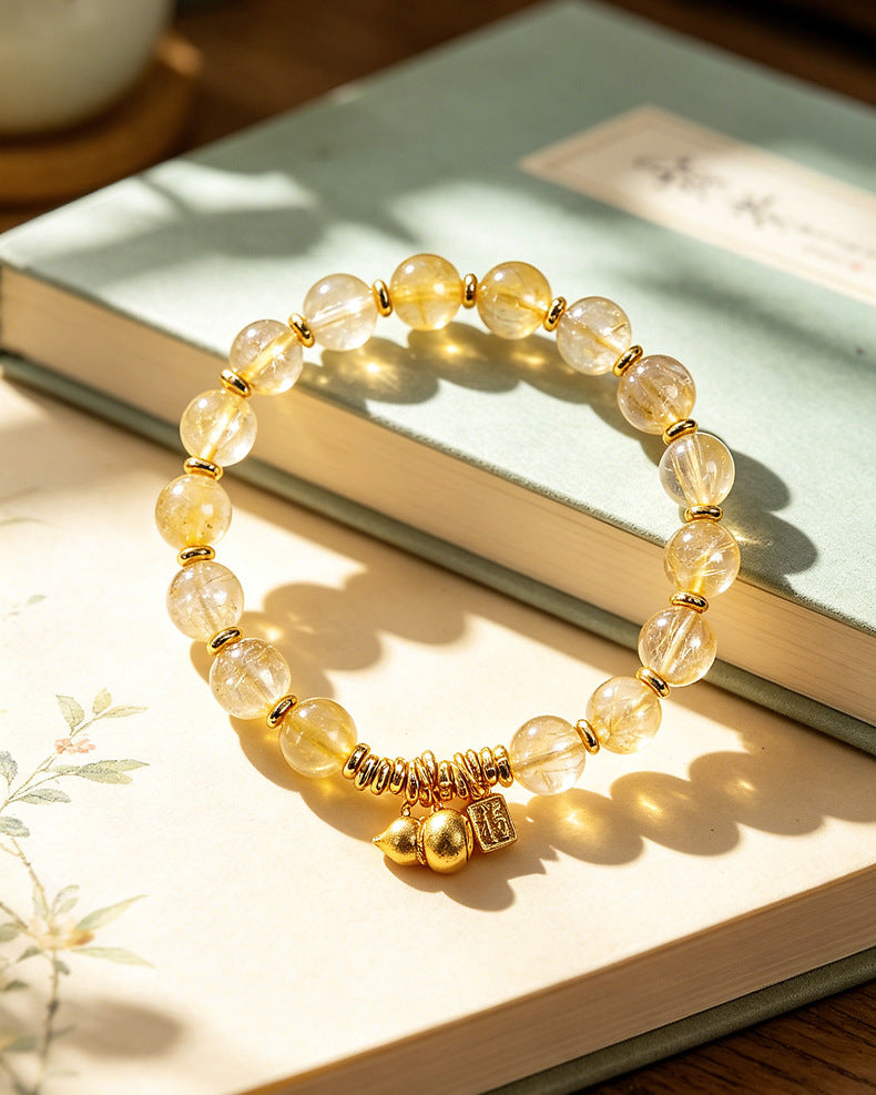 Citrine Crystal Gourd Bracelet