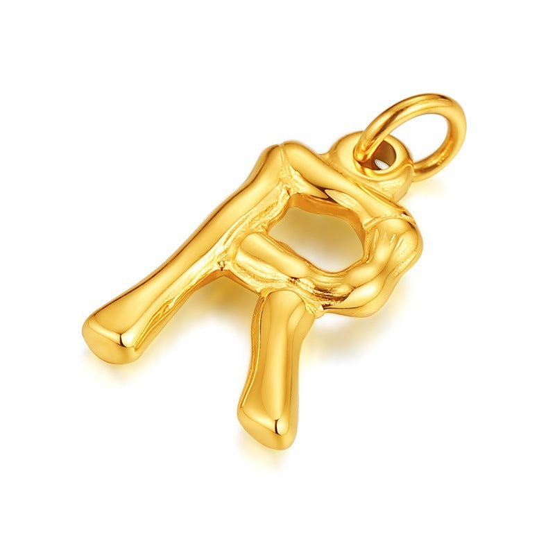 Cross-Border Popular Titanium Steel Letter Necklace Fashion