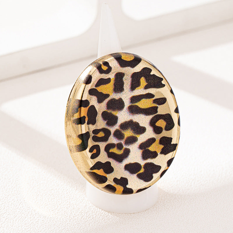 Stylish Leopard Print Metal Ring for Women by Planderful