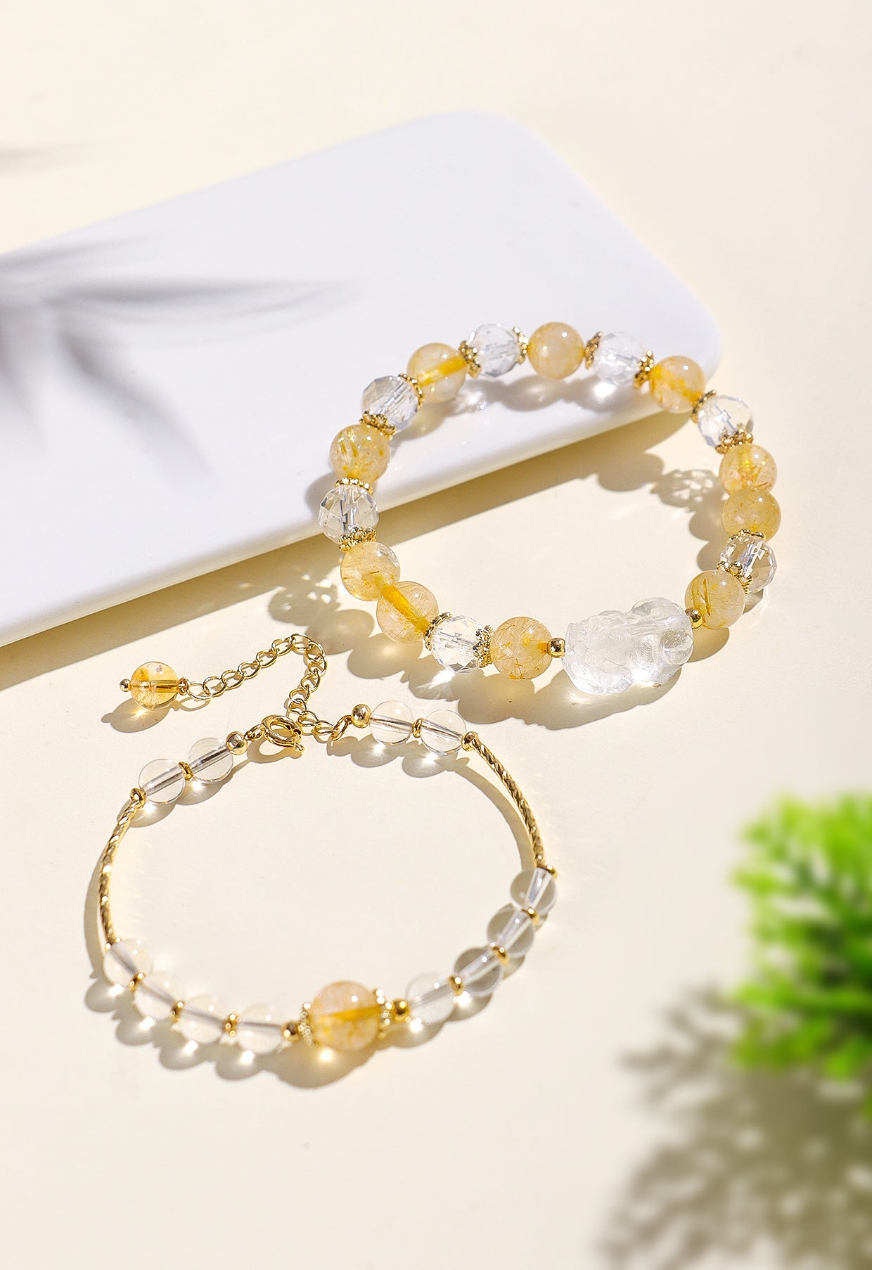 Planderful Fortune's Favor Bracelet – Fresh and Sweet Crystal Stacked Design