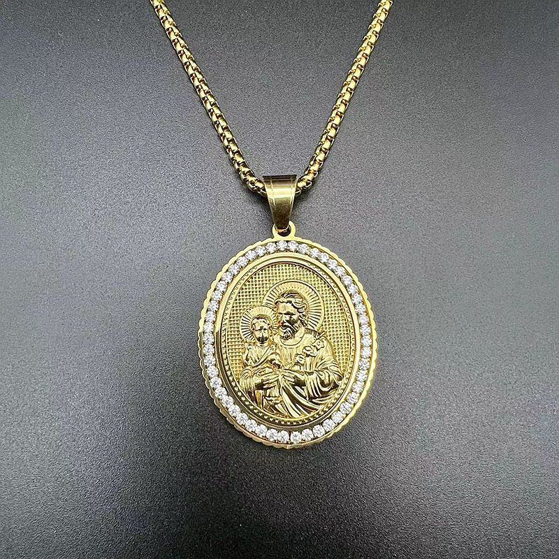 Zircon Necklace – Statement Religious Pendant