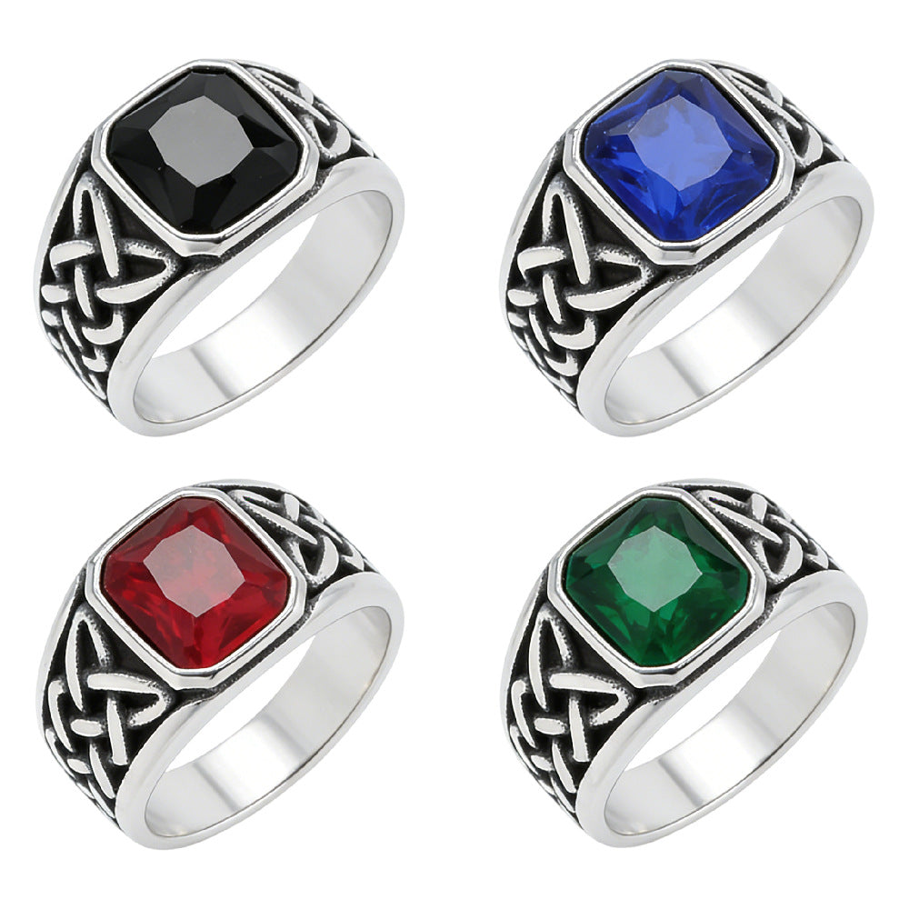 Viking Pattern Titanium Ring Unisex Durable Statement Jewelry Planderful For Men And Women