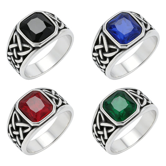 Viking Pattern Titanium Ring Unisex Durable Statement Jewelry Planderful For Men And Women
