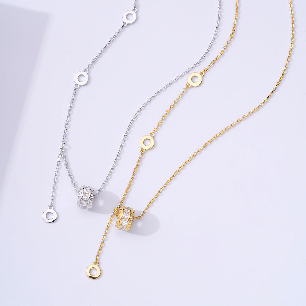 Premium Light Luxury Zircon-Encrusted S925 Sterling Silver Necklace