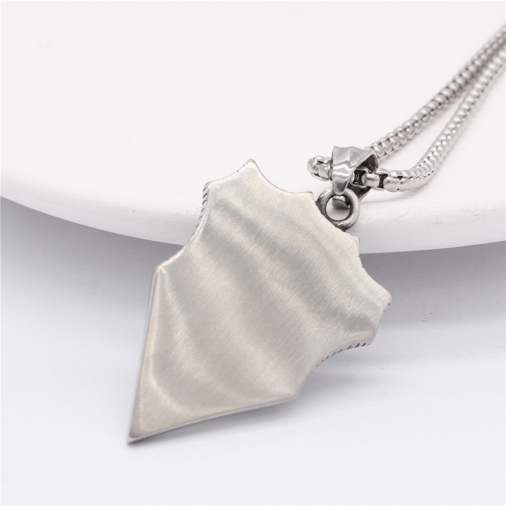 Planderful Shield Pendant Titanium Steel For Men Unisex Dinosaur Era Retro Design Protection