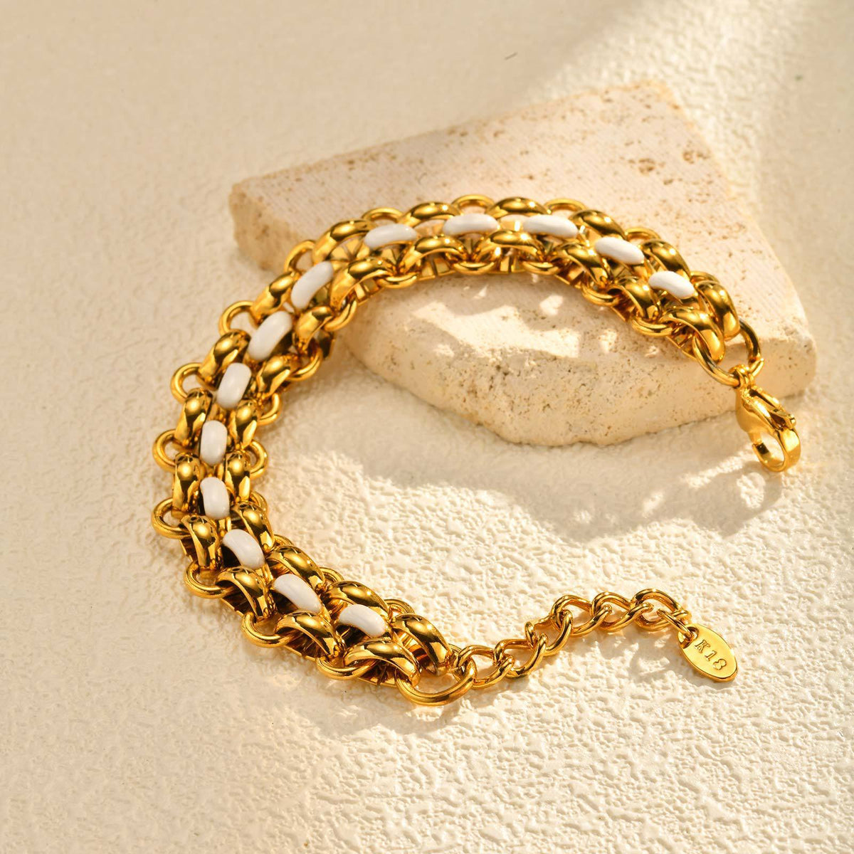 Gel Dropping Handmade Chain Stainless Steel Bracelet