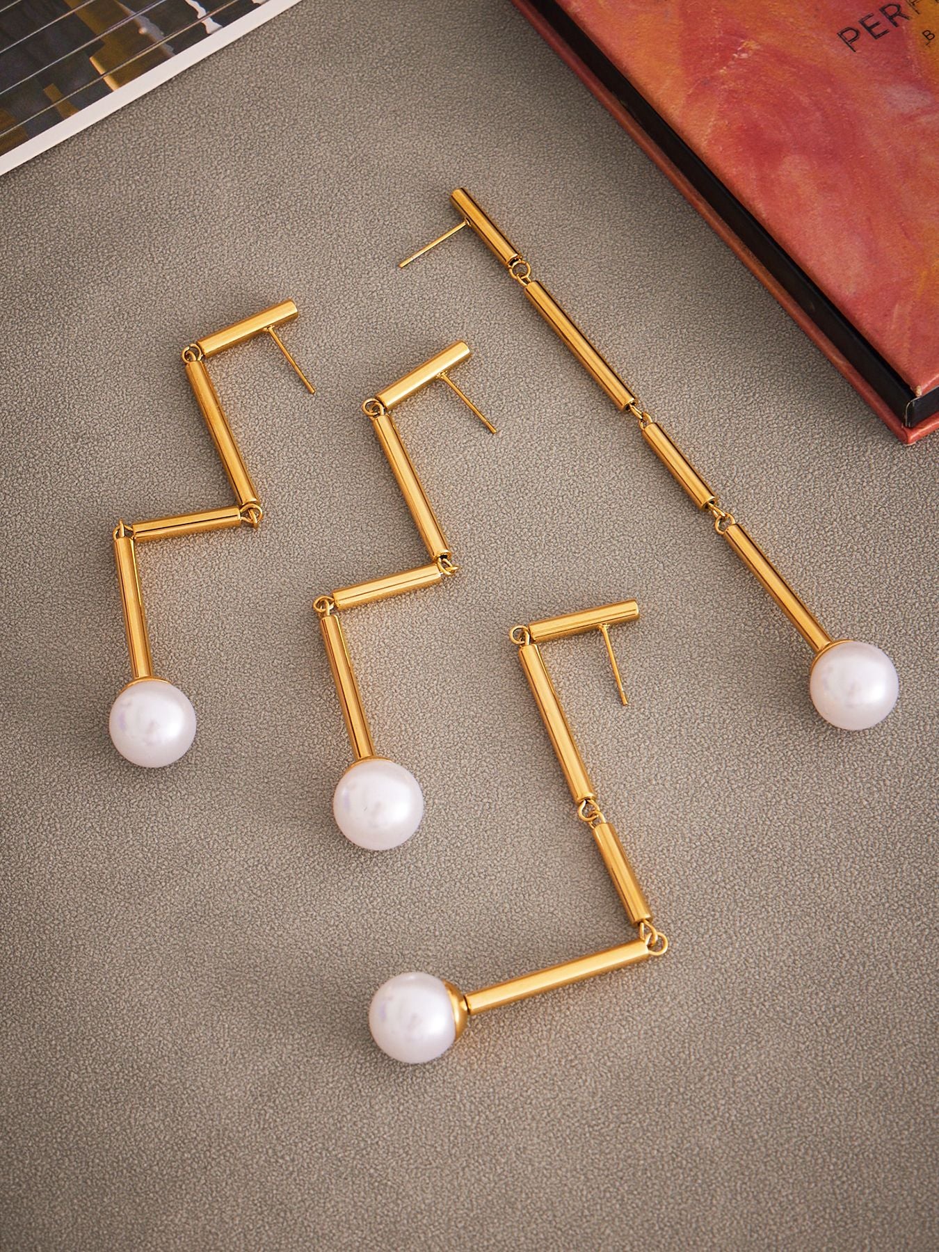 Planderful Bamboo Long Earrings High Gloss For Women