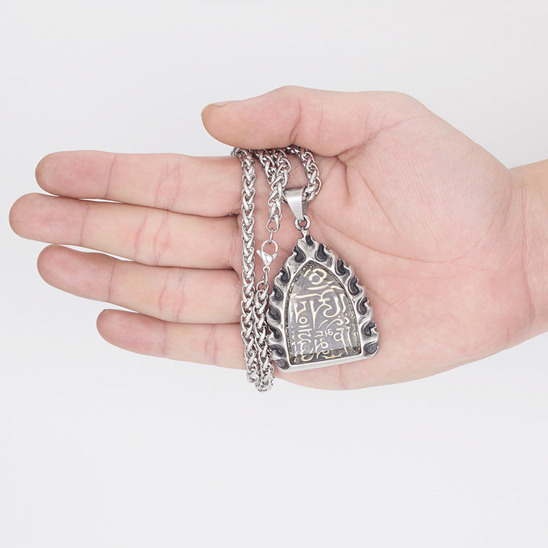 Steel Necklace – Elegant Thai Amulet